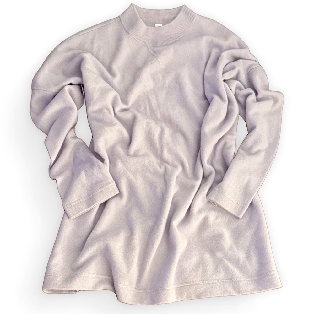 J. Jill Oversized 100% CASHMERE Sweater with Mandarin Collar sz Large